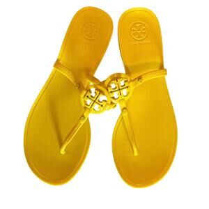 Tory Burch Mini Miller Flat Jelly Thong Sandals Yellow Size 9